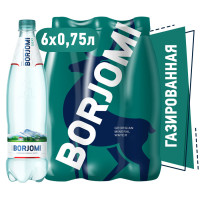 Вода Borjomi природная минеральная, 6 шт по 0,75 л