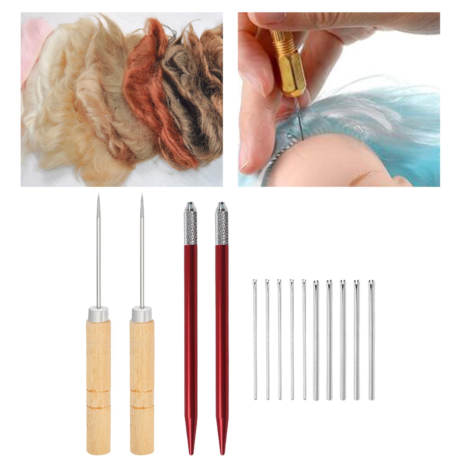 Doll Hair Rooting Tools, Doll Making Supplies, Needles, Doll Hair Rooting DIY Making Kit, Spare Parts, 1 Set, Easy to Use