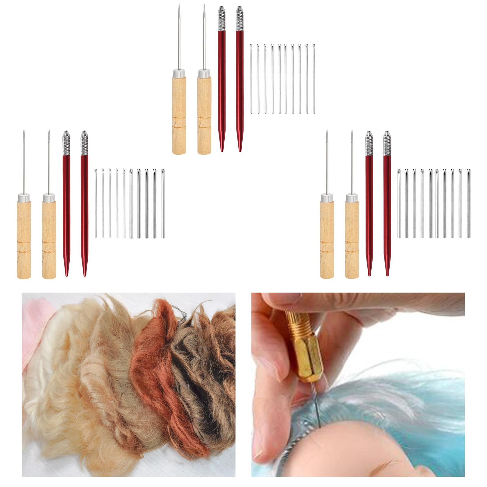 Doll Hair Rooting Tools ,Reborn Hair Rooting Tools ,10 Needles ,2 Holders ,2 Awls ,Doll Making Kits ,for Hair ,Making Tools