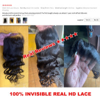 Queen Hair Real HD Invisible 4x4 5x5 6x6 7x7 13x4 13x6 6x2 Pre Plucked Lace Closure 100% Virgin Human Hair HD Lace Frontal Only