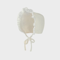 Детская шапка с кружевом и бантом, однотонная, из мягкого хлопка