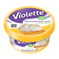 Сыр творожный Violette Виолетта Сливочный, 70%, 140 г