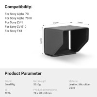 Солнцезащитный козырек SmallRig для камеры Sony A7 IV / A7S III / A7C/ZV-1F/FX3