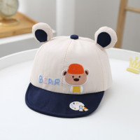 Шапка детская из симпатичная бейсболка Хлопка, регулируемая, в полоску, с ушками, шапки для маленьких мальчиков и девочек