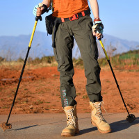 北京森林戶外春夏新品四面彈力運動休閒顯瘦旅行工裝透氣速乾褲女