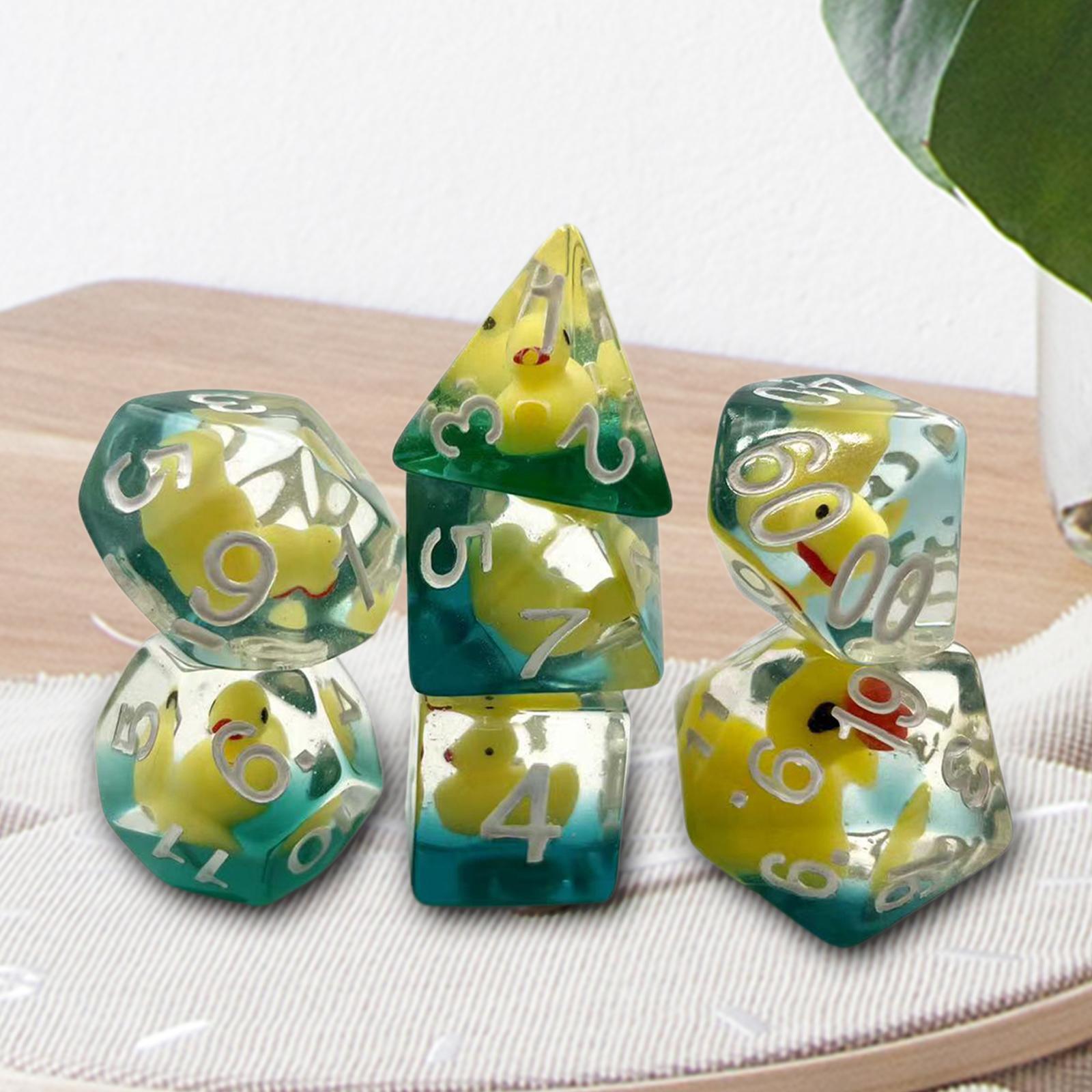 7Pcs Multi Sided Polyhedral Dices Set D4-D20 for Classroom Accessories