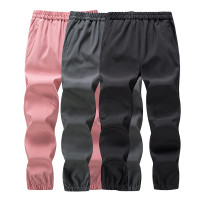 23春季新款兒童戶外防水透氣沙漠防風徒步登山褲中大童單層衝鋒褲