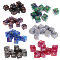 Mayitr набор разноцветных кубиков D6, 10 шт./компл., акриловые многогранные 6-сторонние кубики для напитков, настольные игры, развлечения