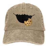 Винтажная бейсболка с изображением печенья, монстра, рот, унисекс, Потертая джинсовая Снэпбэк-Кепка, кепки для активного отдыха, шапка