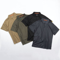 戰術訓練！夏季戶外透氣速乾短袖翻領T恤POLO襯衫寬鬆大尺碼運動衫