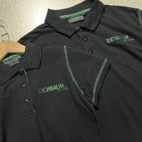 小潮款T！夏季珠地棉男女短袖刺繡半袖翻領polo衫透氣T恤外貿原單