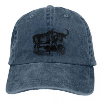 Мужская/Женская Ретро-шляпа Бизон из потертого денима