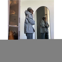 戶外防水黑色褲子女夏季薄款美式潮牌運動衝鋒褲高腰直筒休閒長褲