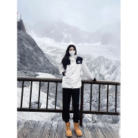 衝鋒衣搭配馬丁靴的褲子女春秋束腳衛褲戶外登山休閒運動褲衝鋒褲