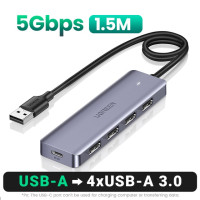 USB-концентратор UGREEN, 4 порта, USB Type-C на USB 3,0, разветвитель, адаптер для MacBook Pro, iPad Pro, Samsung Galaxy Note 10, S10