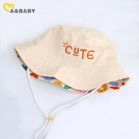 Панама для малышей, с вышивкой букв, двусторонняя