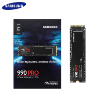 Внутренний твердотельный накопитель SAMSUNG 990 PRO SSD, 1 ТБ, NVMe M.2 SSD Φ PCIe Gen 4,0x4, жесткий диск для PS5/настольного компьютера/ноутбука