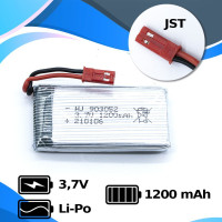 Аккумулятор li-po 1200 mAh 3.7 V, разъём jst для квадрокоптера