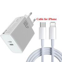 Зарядное устройство сетевое с портом USB Type-C и поддержкой быстрой зарядки, 30 Вт