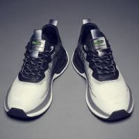 奧賽倫男鞋夏季透氣新款潮流網面運動跑步鞋軟底飛織鞋白色休閒鞋