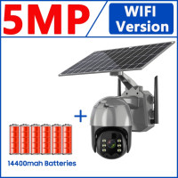 IP-камера наружная беспроводная водонепроницаемая с солнечной батареей, Wi-Fi, 5 Мп/3 Мп