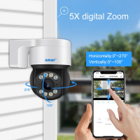 Smar 2 шт./лот 1080P POE PTZ камера наружная двухсторонняя аудио ИИ Обнаружение человека полноцветное ночное видение H.265 4X цифровой зум ICSEE