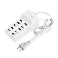 10Port 2.1A USB Charger Adapter Fast Charging Station Power