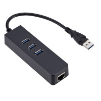 免驱usb3.0转rj45千兆网卡1000m千兆网卡带hub usb3.0千兆网卡hub