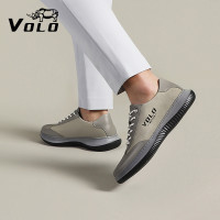 VOLO/犀牛軟底運動鞋男款秋季透氣休閒皮鞋真皮品牌男鞋牛皮厚底