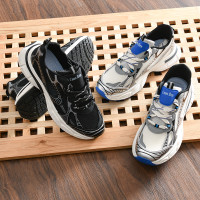 自留款 亮眼設計 外貿男士時尚潮流透氣網面老爹鞋運動休閒低幫鞋