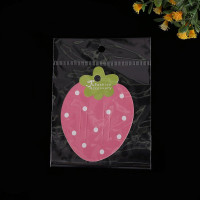 包邮草莓粉色圆点发夹纸卡儿童碎发边夹卡纸6*8发饰包装潮流配件