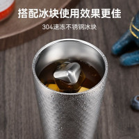 双层不锈钢防烫防摔随手杯男士啤酒杯果汁杯水杯办公家用网红