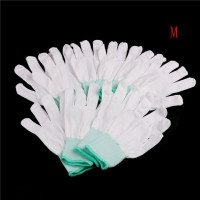 5 пар антистатические перчатки, Антистатические Рабочие электронные перчатки ESD с полиуретановым покрытием пальцами, ПК антискользящие для защиты пальцев
