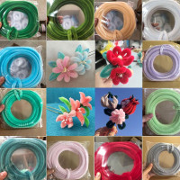 古风汉服绒花发簪排簪发饰材料 加密加粗扭扭棒仿绒花绒条