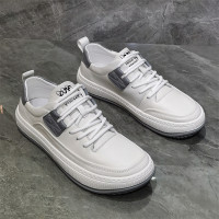 新款尾貨撿漏工廠清倉男鞋斷碼特價頭層牛皮小白鞋真皮休閒板鞋子