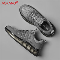 奧康2023年秋季新款潮男士休閒舒適跑步鞋男厚底減震國潮運動男鞋