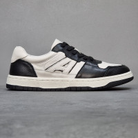 商場撤櫃廣州真牛皮男鞋斷碼特價撿漏復古繫帶拼色休閒運動板鞋潮