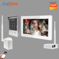 Jeatone 7-дюймовый беспроводной видеодомофон с двумя Wi-Fi-боксами, цифровая IP-защита, видеодомофон AHD 720P, камера, дверной звонок