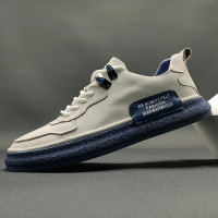 真皮板鞋男夏季透氣百搭鞋子男士休閒皮鞋男鞋2023年新款潮小白鞋