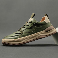 鞋子男款2023新款夏季歐洲站男鞋百搭小白鞋男真皮小醜鞋休閒板鞋