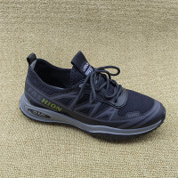 斷碼清倉工廠處理男鞋時尚圓頭套腳網布透氣舒適輕質跑步運動鞋2