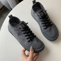 冰冰涼！輕韌耐磨橡膠大底！春夏時尚圓頭繫帶透氣休閒鞋低幫男鞋