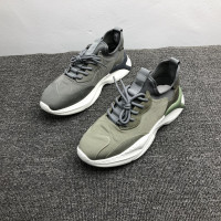 斷碼處理真皮男鞋2021冬季新款運動鞋圓頭繫帶平底跑步鞋男單鞋