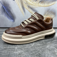 男鞋2023春季新款頭層牛皮英倫復古縫線潮流輕便棕擦色真皮休閒鞋