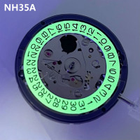Новинка NH35A Премиум механический механизм зеленый светящийся дата-колесо 24 Драгоценности автоматическая высокая точность Movt Замена