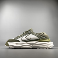 撿漏外貿男士夏季網面透氣休閒半拖鞋厚底一腳蹬運動百搭老爹男鞋