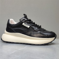 撿漏外貿原單廣州品牌剪標真皮男鞋厚底增高老爹鞋百搭阿甘運動鞋