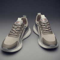 芸棉繡男鞋春季新款2023軟底跑步鞋舒適網面透氣夏季休閒運動鞋男