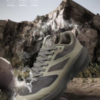 單網男士登山徒步鞋運動透氣防滑減震戶外休閒鞋越野跑鞋男夏季款