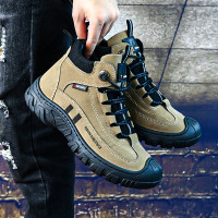 建築上班專用工地鞋子男士春季工作勞保男鞋防水男款焊工登山潮鞋